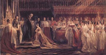 Charles Robert Leslie Queen Victoria Receiving the Sacrament at her Coronation 28 June 1838 (mk25) China oil painting art
